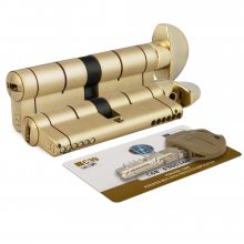 Изображение товара Цилиндровый механизм с вертушкой C39F464601RLC5 (92 мм/41+10+41), ЛАТУНЬ (PVD) (верт. 99.506)