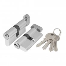 Изображение товара Цилиндровый механизм (AX102/70) AX1002Knob70 (30+10+30)/HD CP хром 4Key с вертушкой