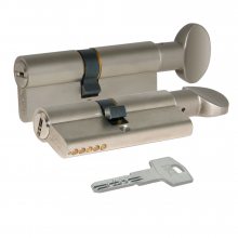 Изображение товара Цилиндровый механизм с вертушкой 164 BM/100 (40+10+50) mm никель 5 кл.