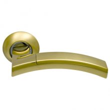 Изображение товара Ручка дверная на круглой розетке ARCHIE SILLUR 132 матовое золото/золото