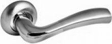 Изображение товара Раздельная дверная ручка Palidore A-60 белый никель/хром