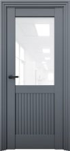 Изображение товара Межкомнатная дверь с экошпоном Aurum Doors Никель Ni 3 Антрацит Белый лакобель