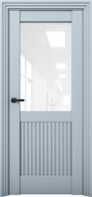 Изображение товара Межкомнатная дверь с экошпоном Aurum Doors Никель Ni 3 Deep Blue Белый лакобель