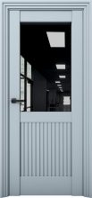Изображение товара Межкомнатная дверь с экошпоном Aurum Doors Никель Ni 3 Deep Blue Черный лакобель