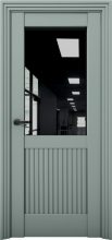 Изображение товара Межкомнатная дверь с экошпоном Aurum Doors Никель Ni 3 Deep Green Черный лакобель