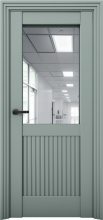 Изображение товара Межкомнатная дверь с экошпоном Aurum Doors Никель Ni 3 Deep Green Зеркало