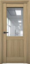 Изображение товара Межкомнатная дверь с экошпоном Aurum Doors Никель Ni 3 Дуб Светлый Зеркало