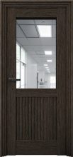 Изображение товара Межкомнатная дверь с экошпоном Aurum Doors Никель Ni 3 Дуб Темный Зеркало