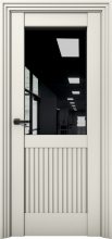 Изображение товара Межкомнатная дверь с экошпоном Aurum Doors Никель Ni 3 Магнолия Черный лакобель