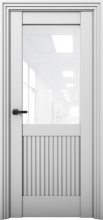 Изображение товара Межкомнатная дверь с экошпоном Aurum Doors Никель Ni 3 Манхэттен Белый лакобель