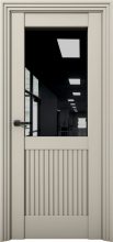 Изображение товара Межкомнатная дверь с экошпоном Aurum Doors Никель Ni 3 Силк грей Черный лакобель