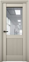 Изображение товара Межкомнатная дверь с экошпоном Aurum Doors Никель Ni 3 Силк грей Зеркало