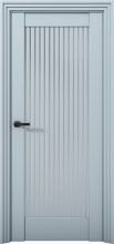 Изображение товара Межкомнатная дверь с экошпоном Aurum Doors Никель Ni 4 Deep Blue Прозрачное зеркало