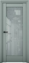 Изображение товара Межкомнатная дверь с экошпоном Aurum Doors Никель Ni 4 Deep Green Белый лакобель