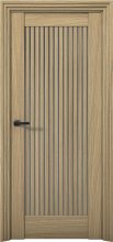 Изображение товара Межкомнатная дверь с экошпоном Aurum Doors Никель Ni 4 Дуб Светлый Прозрачное стекло