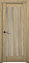 Изображение товара Межкомнатная дверь с экошпоном Aurum Doors Никель Ni 4 Дуб Светлый Прозрачное зеркало