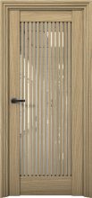 Изображение товара Межкомнатная дверь с экошпоном Aurum Doors Никель Ni 4 Дуб Светлый Сатинат