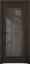 Изображение товара Межкомнатная дверь с экошпоном Aurum Doors Никель Ni 4 Дуб Темный Белый лакобель