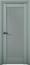 Изображение товара Межкомнатная дверь с экошпоном Aurum Doors Никель Ni 4 Deep Green Прозрачное стекло