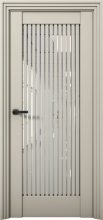 Изображение товара Межкомнатная дверь с экошпоном Aurum Doors Никель Ni 4 Силк грей Сатинат