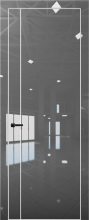 Изображение товара Межкомнатная дверь с экошпоном Aurum Doors Платина Pt 9 Crystall Gray Al White