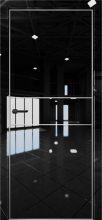 Изображение товара Межкомнатная дверь с экошпоном Aurum Doors Платина Pt 3 Crystall Black Al White
