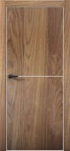Изображение товара Межкомнатная дверь с экошпоном Aurum Doors Плутоний Pu 2 Орех Пекан Al White