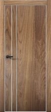 Изображение товара Межкомнатная дверь с экошпоном Aurum Doors Плутоний Pu 4 Орех Пекан Al White