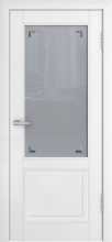 Изображение товара Межкомнатная эмалированная дверь Avidoor Элеганс 02 Белая эмаль Остекленная