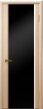 Изображение товара Межкомнатная ульяновская дверь Дворецкий Спектр-3 выбеленый дуб (черный триплекс) остекленная