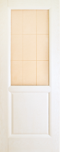 Изображение товара Межкомнатная ульяновская дверь Дворецкий Классик белый ясень остекленная