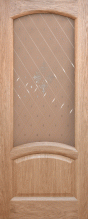 Изображение товара Межкомнатная ульяновская дверь Дворецкий Соло дуб натуральный остекленная