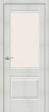 Изображение товара Межкомнатная дверь с эко шпоном Прима-3 Bianco Veralinga остекленная (ст. Magic Fog)