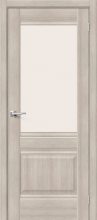 Изображение товара Межкомнатная дверь с эко шпоном Прима-3 Cappuccino Veralinga остекленная (ст. Magic Fog)
