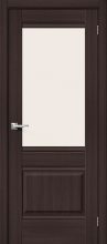 Изображение товара Межкомнатная дверь с эко шпоном Прима-3 Wenge Veralinga остекленная (ст. Magic Fog)