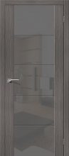Изображение товара Межкомнатная дверь с эко шпоном el`PORTA  V4 S Grey Veralinga остекленная