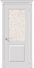 Изображение товара Межкомнатная эмалированная дверь Браво Блюз К-23 (Белый) остекленная