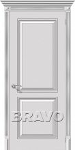 Изображение товара Межкомнатная эмалированная дверь Браво Блюз К-25 (Белое Серебро) глухая