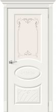 Изображение товара Межкомнатная эмалированная дверь Браво Скинни-21 Art Whitey остекленная