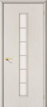 Изображение товара Межкомнатная ламинированная дверь Браво 2С (БелДуб) остекленная