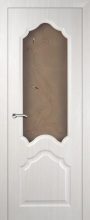 Изображение товара Межкомнатная дверь с эко шпоном Мариам Кардинал Эшвайт мелинга остекленная