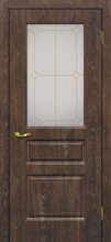 Изображение товара Межкомнатная дверь с ПВХ-пленкой Мариам Версаль 2 Дуб корица остекленная
