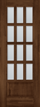 Изображение товара Межкомнатная дверь из массива Ока Лондон №2 Античный орех остекленная
