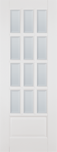 Изображение товара Межкомнатная дверь из массива Ока Лондон №2 Эмаль белая остекленная
