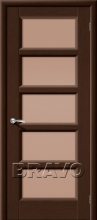 Изображение товара Межкомнатная дверь шпон файн-лайн Премьера-5 (Венге) остекленная
