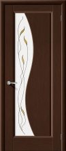 Изображение товара Межкомнатная дверь шпон файн-лайн Vi LARIO Руссо Ф-09 (Венге) остекленная