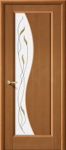 Изображение товара Межкомнатная дверь шпон файн-лайн Vi LARIO Руссо Ф-11 (Орех) остекленная