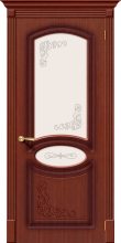 Изображение товара Межкомнатная дверь шпон файн-лайн Браво Азалия Ф-15 (Макоре) остекленная