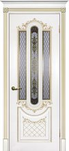 Изображение товара Межкомнатная ульяновская дверь Текона Смальта 13 Белый RAL 9003 остекленная