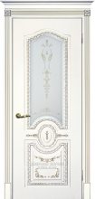 Изображение товара Межкомнатная ульяновская дверь Текона Смальта 11 Белый RAL 9003 остекленная